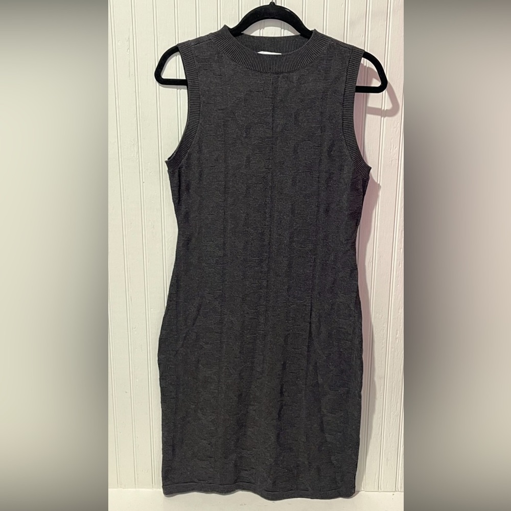 Calvin Klein Sleeveless Gray Lightweight Sweater Dress- Women‎ Medium